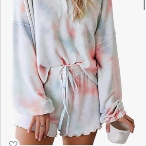 NWOT Tie die pj shorts
